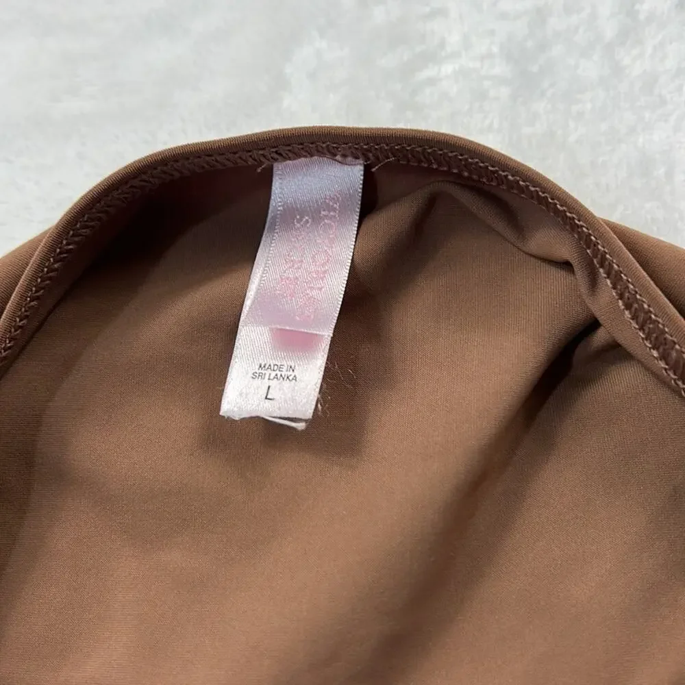 VS Victoria's Secret chocolate and blue swim skirt, size L‎